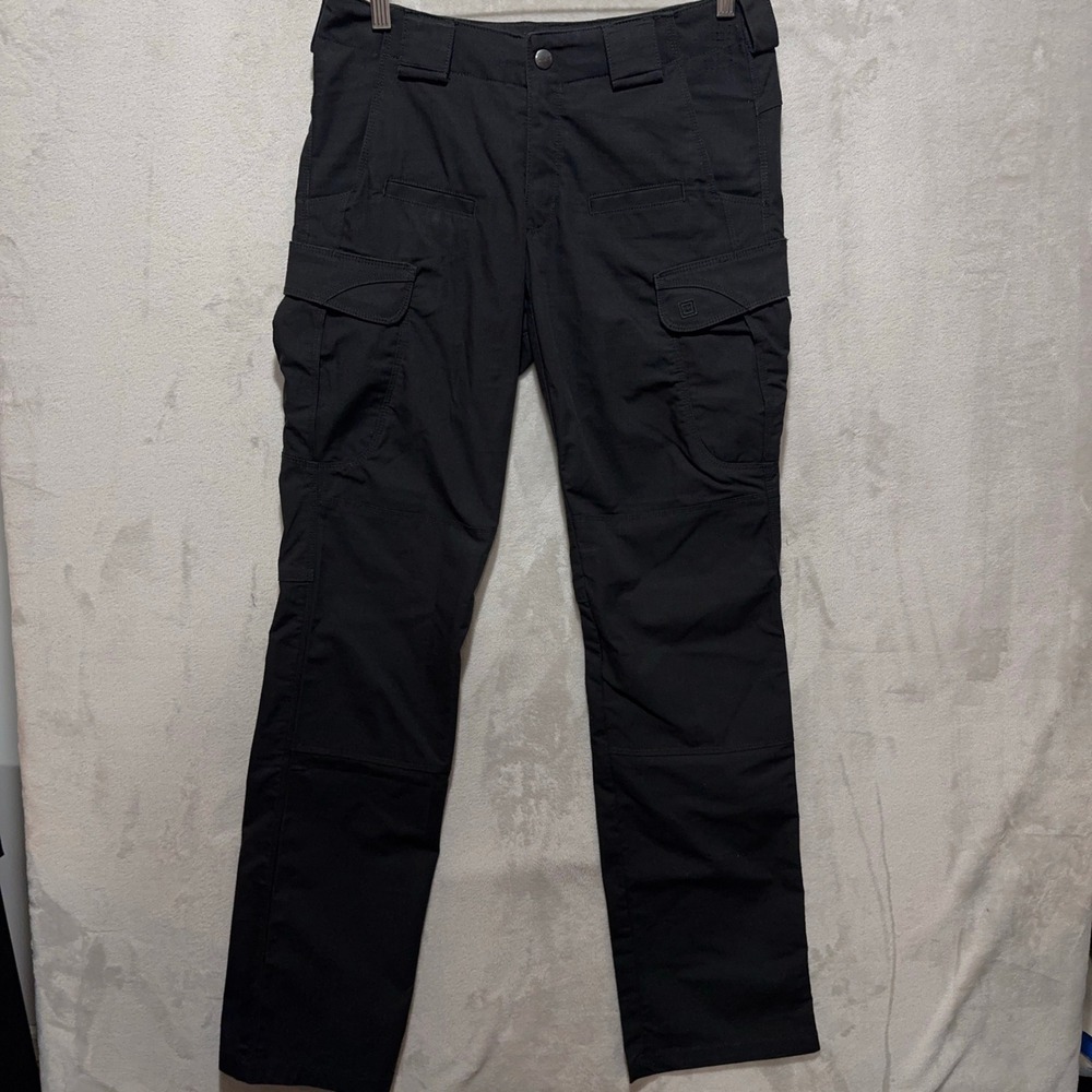 5.11 Tactical Womens Black Cargo Pants Size 6 Long Ripstop Multi-Pocket